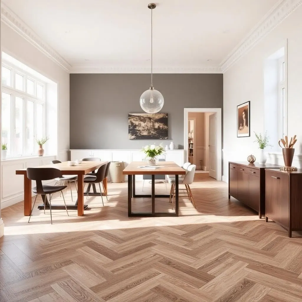Amtico parquet dining room floor