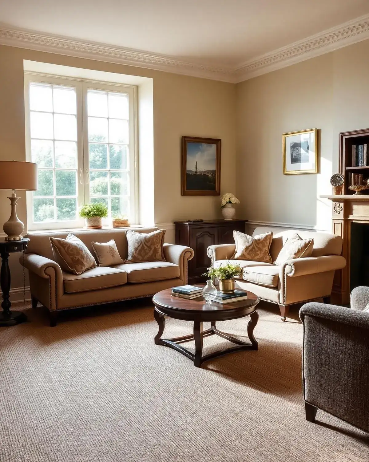 Newly fitted wool carpet in a Witley home